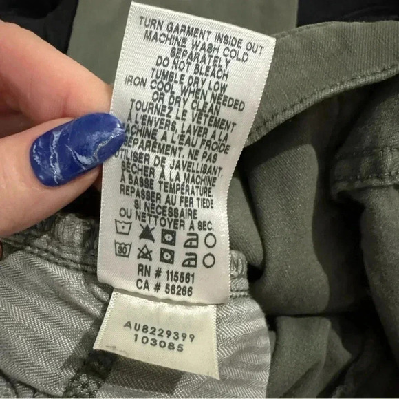 Seven for All Mankind Skinny Jeans 27 Soft & Stretchy Olive Army Green Preppy - Picture 9 of 14